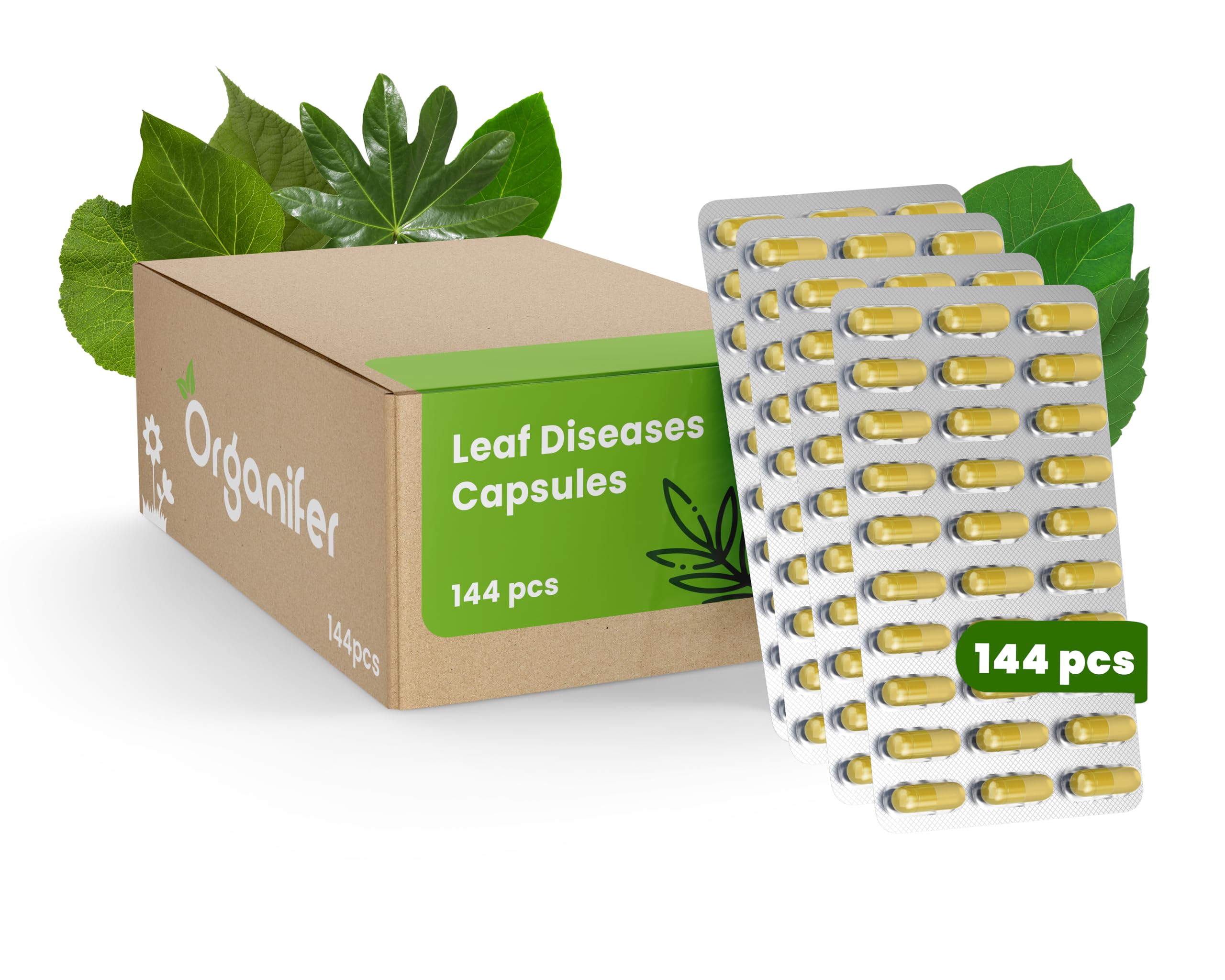 Cápsulas De Hojas - 144 Piezas - Cápsulas Fitosanitarias - Cuidado Del Jardín - Cuidado Sostenible De Las Plantas - Cápsulas No Tóxicas - Plantas En Maceta - Plantas De Balcón - Organifer