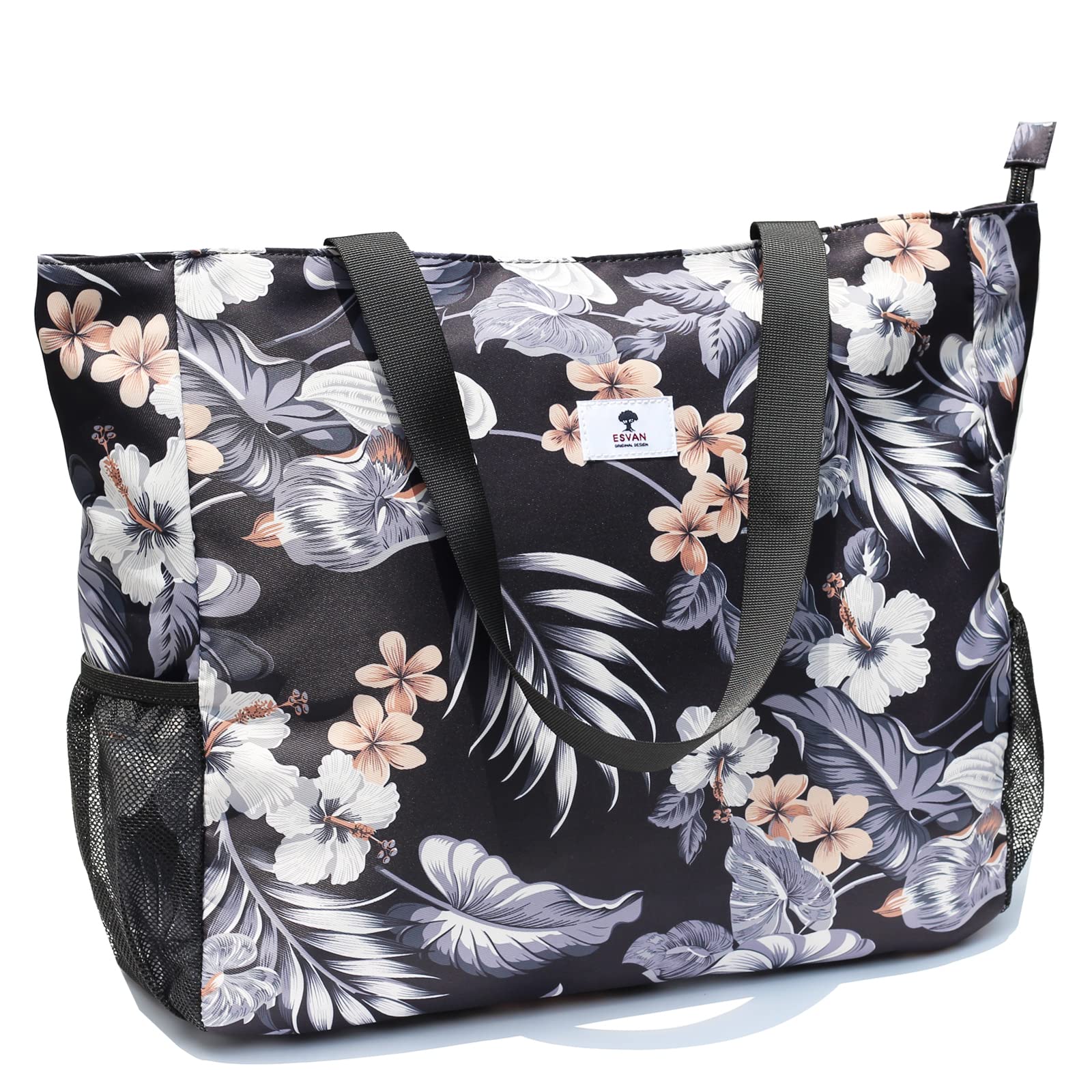 ESVAN LARGE BEACH BAG Water Resistant Lightweight 20 inch Women Oversize Tote Bag for Gym Beach Travel Pool Yoga Nurse, Z4, XL