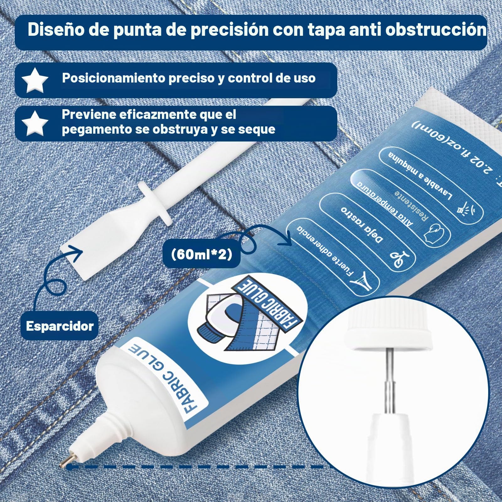 pegamento textil extrafuerte 120ml, pegamento para tela permanente transparente lavable, pegamento para telas y tejidos todas las telas, insignias, reparación de muñecas