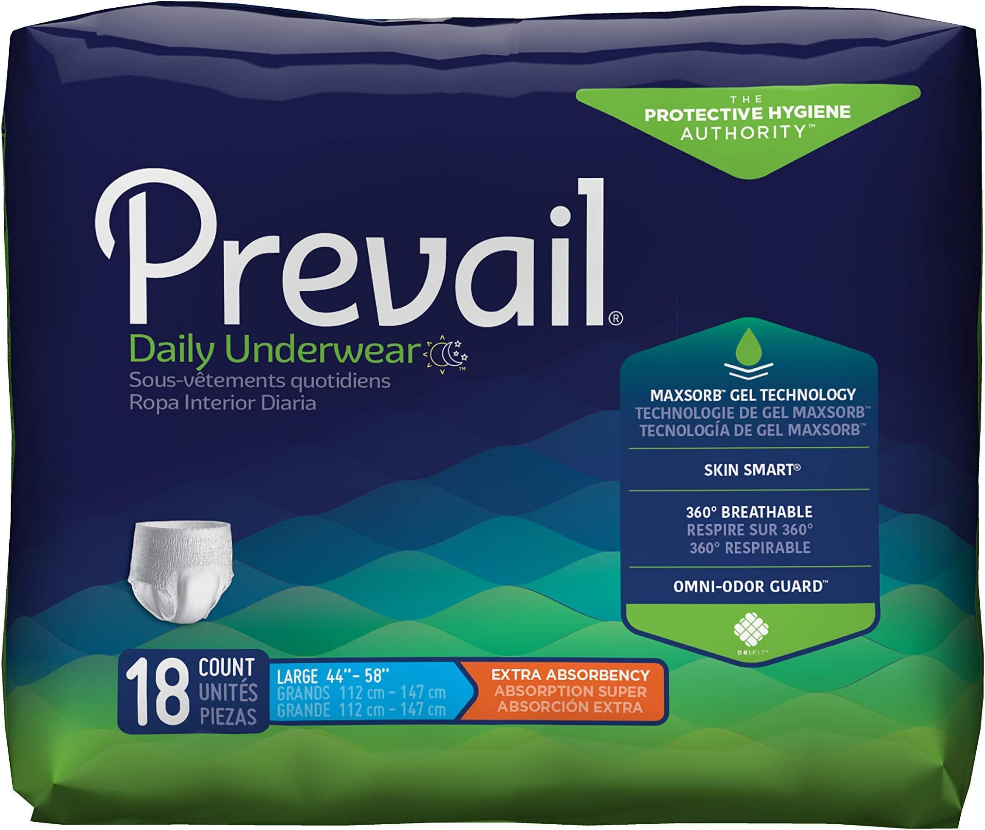 Proven | Large Pull-Up | Unisex Incontinence Protective Underwear | Extra Absorbency | 72 Count