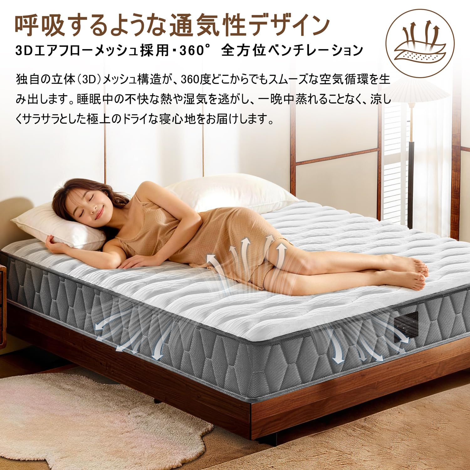 Amazon.co.jp: NineLan マットレス クイーン 極厚22cm 独立ポケット 