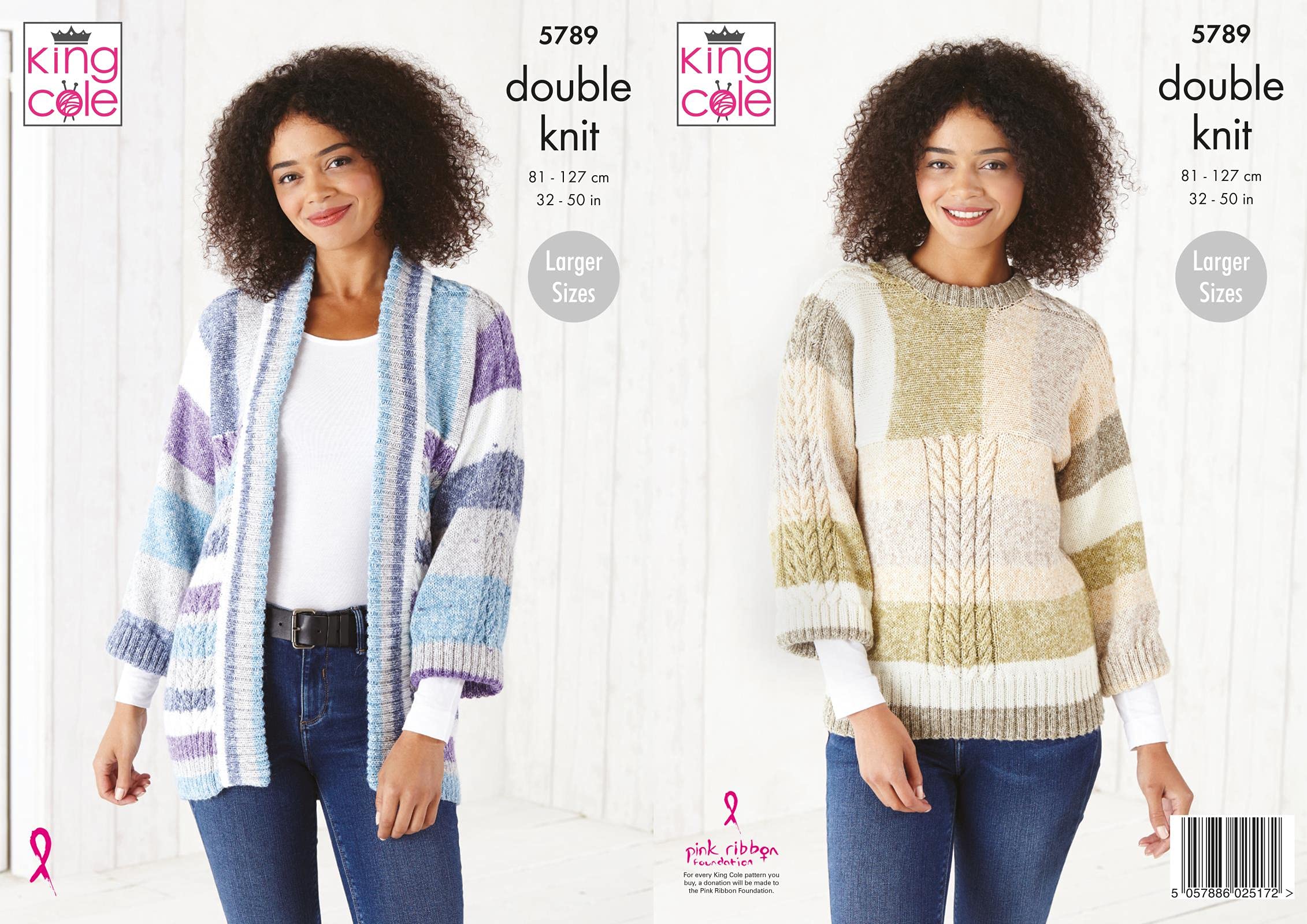 King Cole Women's Harvest Dk Knitting Pattern 5789, Jackets, Sweaters, Cardigans For 32 - 50 Inches