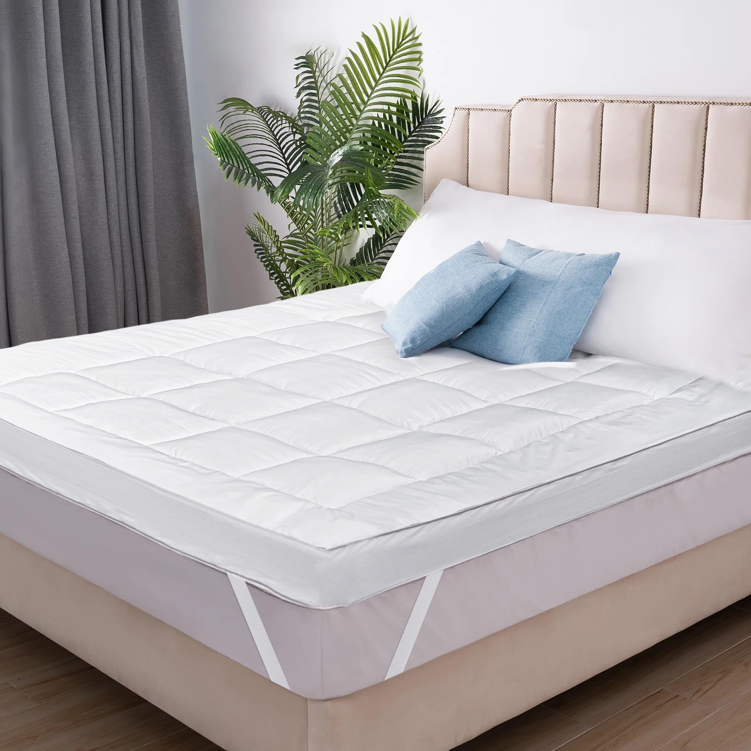 Mattress Topper Double Bed – Extra Deep 10 cm thick Mattress Toppers Double Size Bed | U...
