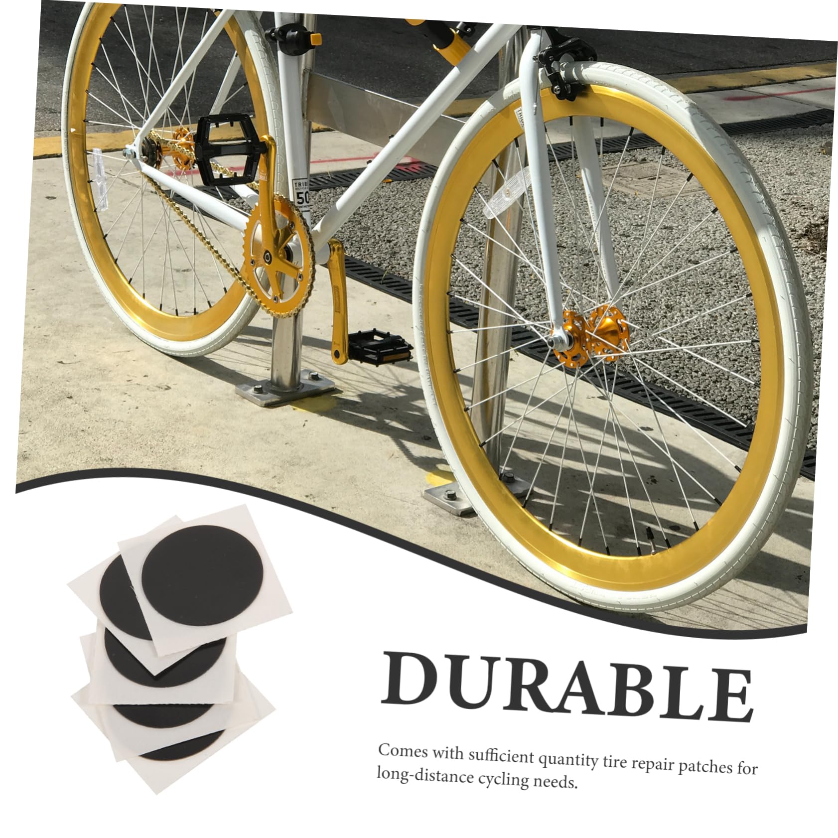 MAGICLULU 4sets 10pcs Heavy Duty Tire Repair Patches for Tubeless Bikes Emergency Repair Tool Lightweight Durable Design for Long Distance Cycling Fit Easy to Store and Carry 10pcs*4