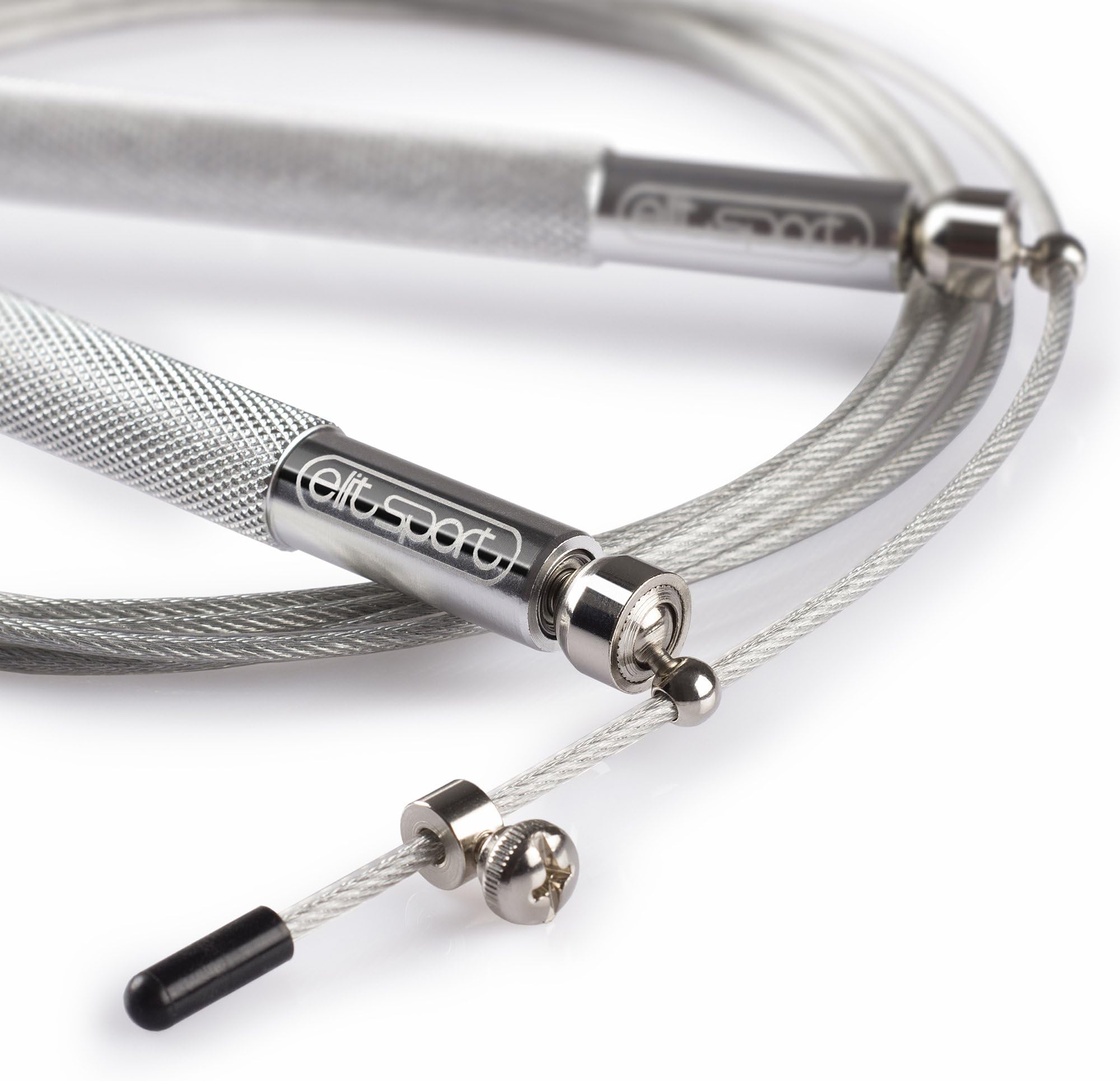 ELIT SPORT ALUPRO High Speed Skipping Aluminium Grips Very Lightweight and Comfortable. Steel Cable 2.5 mm. High Quality Metal Ball Bearings . Super Fast Ideal for Crossfit MMA Boxing Fitness Double Unders. Professional Skipping Rope Premium Quality