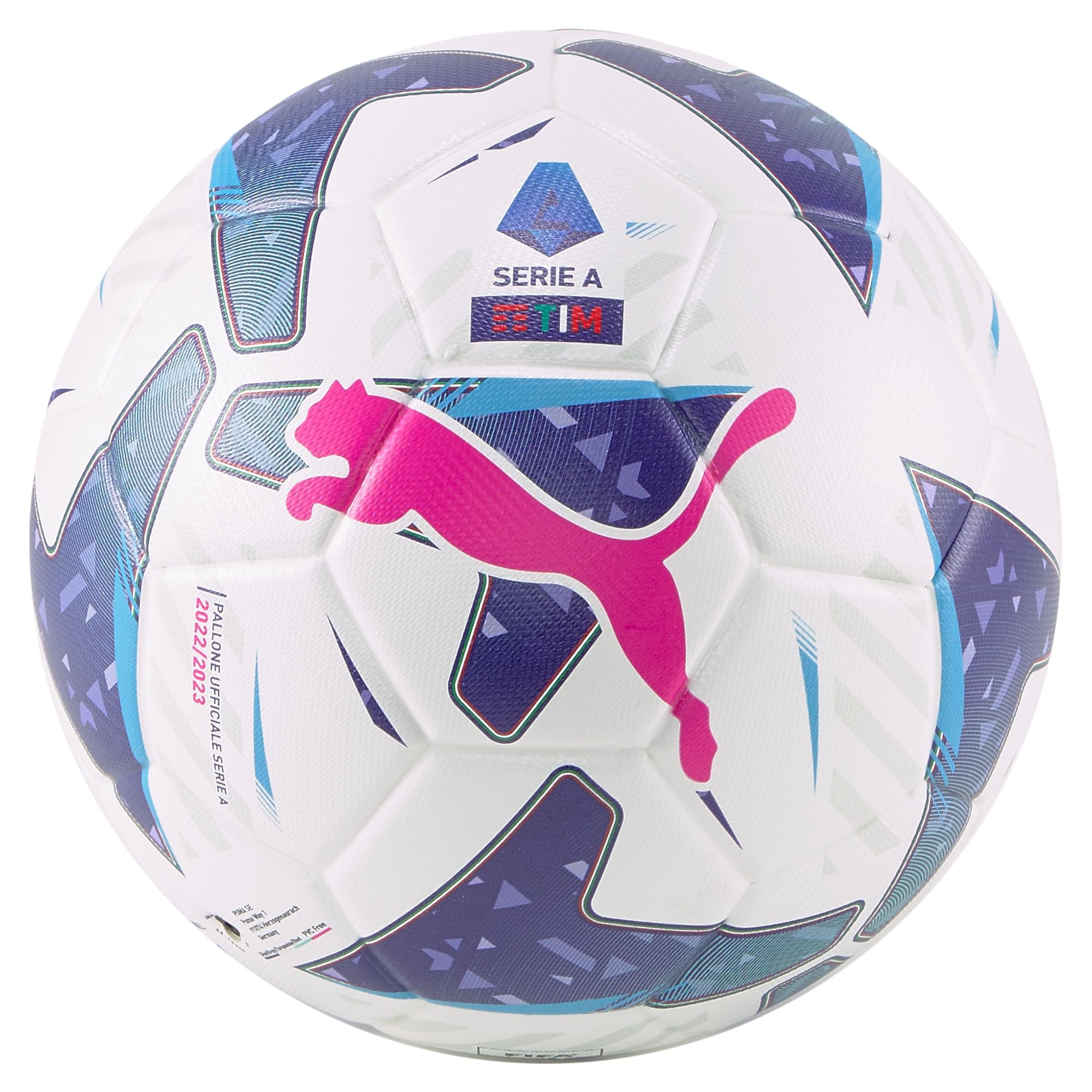 PUMA Serie A Orbita (FIFA Quality Pro) Box, Palloncino, White-Blue Glimmer-Sunset Glow