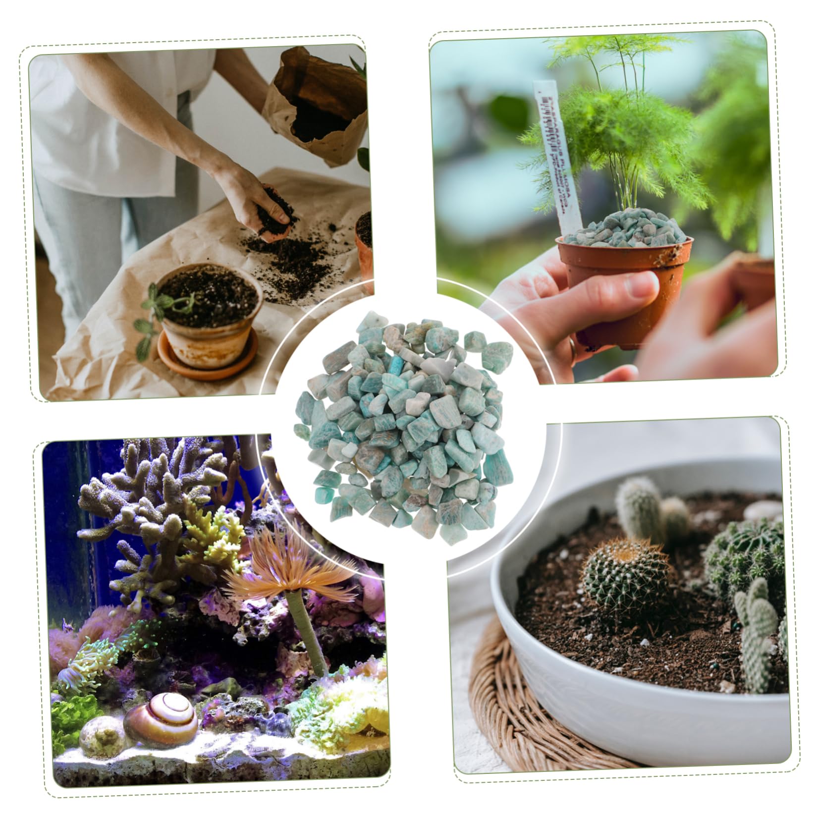 PRETYZOOM 1 Crystal Stone Decoration Fish Tank Aquarium Pebbles Decorations Decorative Stones Raw Crystals Tank Gravel Indoor Kit Aquarium Rock Decor Garden Stones Decorative Ornament Blue