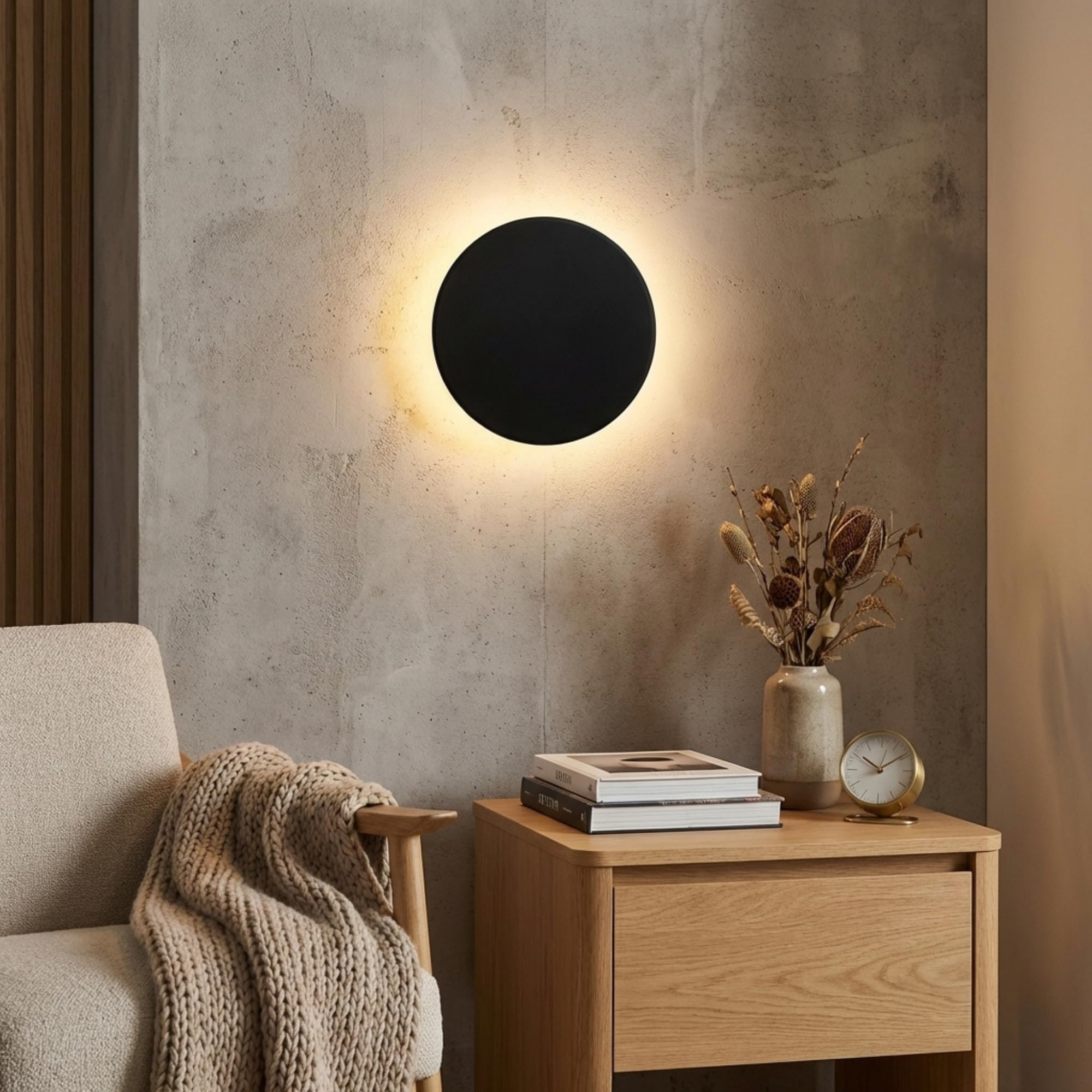 B·LED Barcelona LED - Eclipse 9W Circular Wall Sconce - CCT - IP65