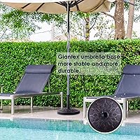 Vista 2 de Giantex Base de sombrilla para patio de 30 libras, soporte resistente al aire libre, soporte de paraguas de hierro fundido para jardín y playa
