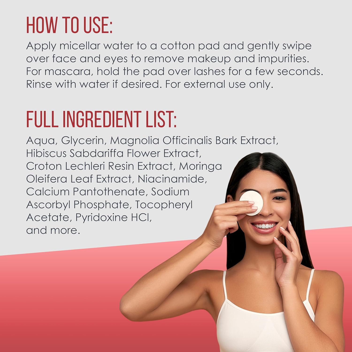 Micellar Water for Sensitive Skin with Organic Aloe Vera - 99.1% Natural Ingredients, Vegan, Hydrating Facial Cleanser & Micellar water Makeup Remover - 13.5 Fl Oz (Magnolia for All Skin Types) - Image 6