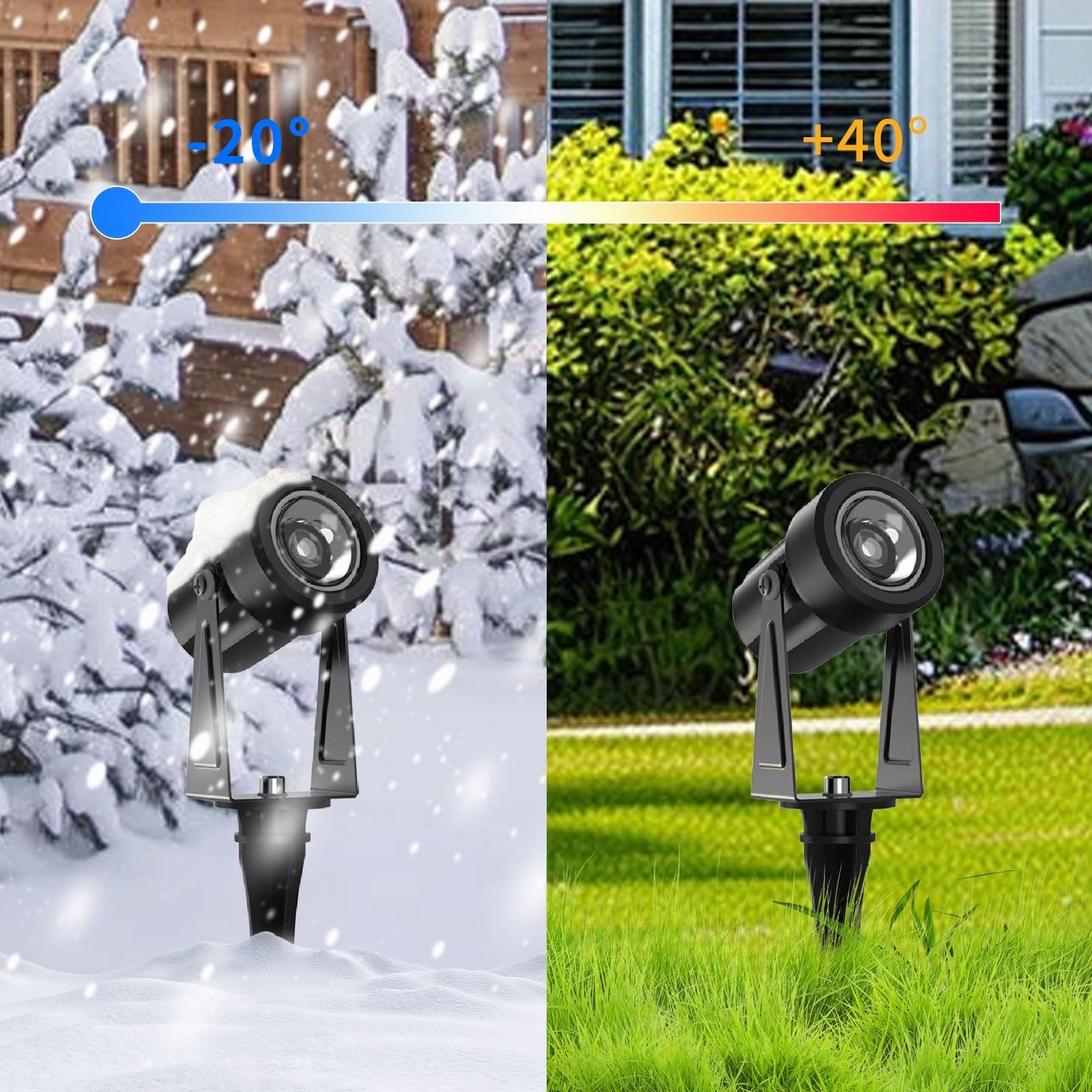 Gartenbeleuchtung LED, 35m 27V Dimmbarer LED-Strahler mit Fernbedienung/Timer/4 Lichtstufen, IP65 Wasserdichter Gartenstrahler, 3000K Gartenleuchten , Gartenlampen für Außen, Garten, Hof (10 in 1)