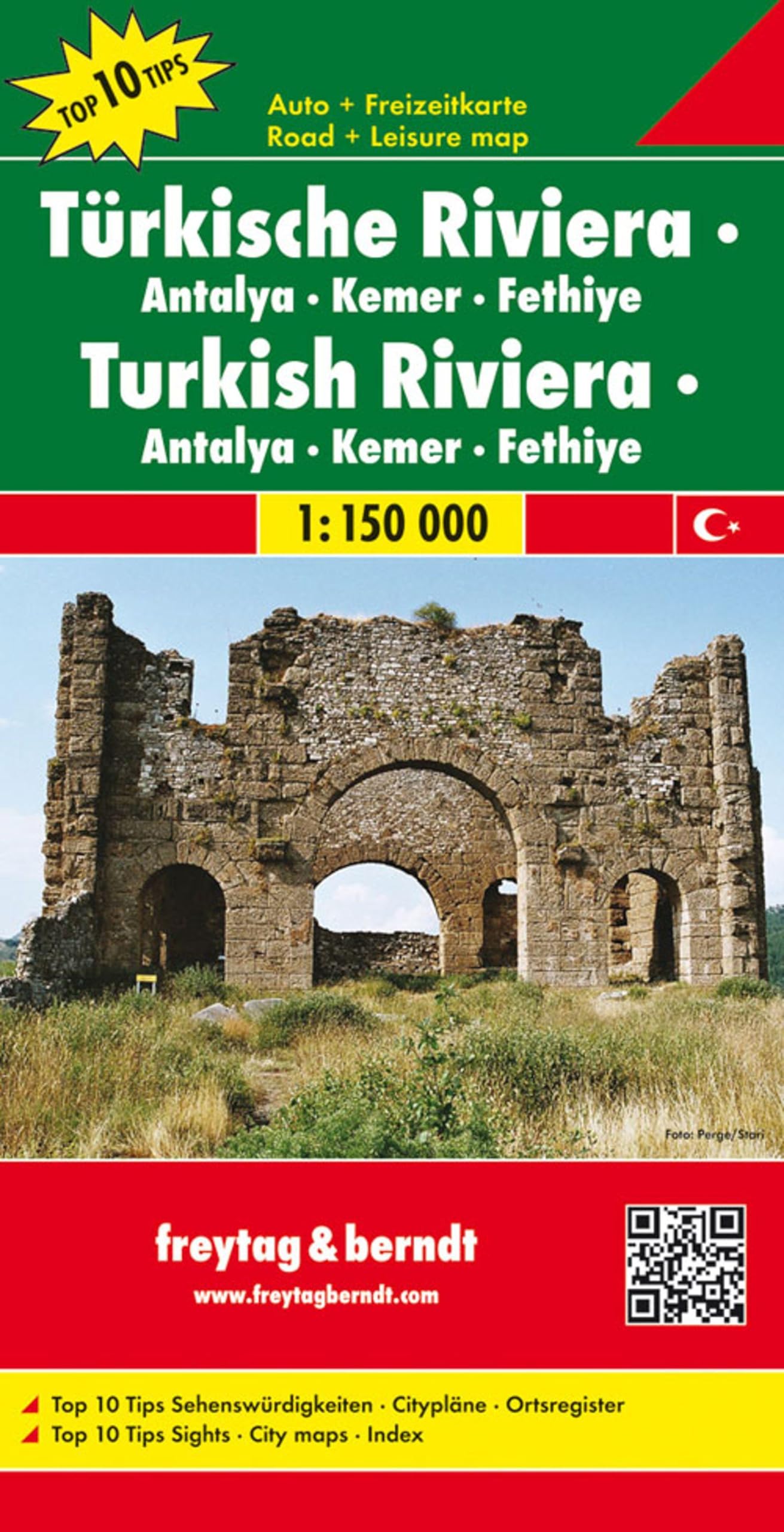 Autokarte Türkei Antalya Kemer Fethiye 1:150.000…
