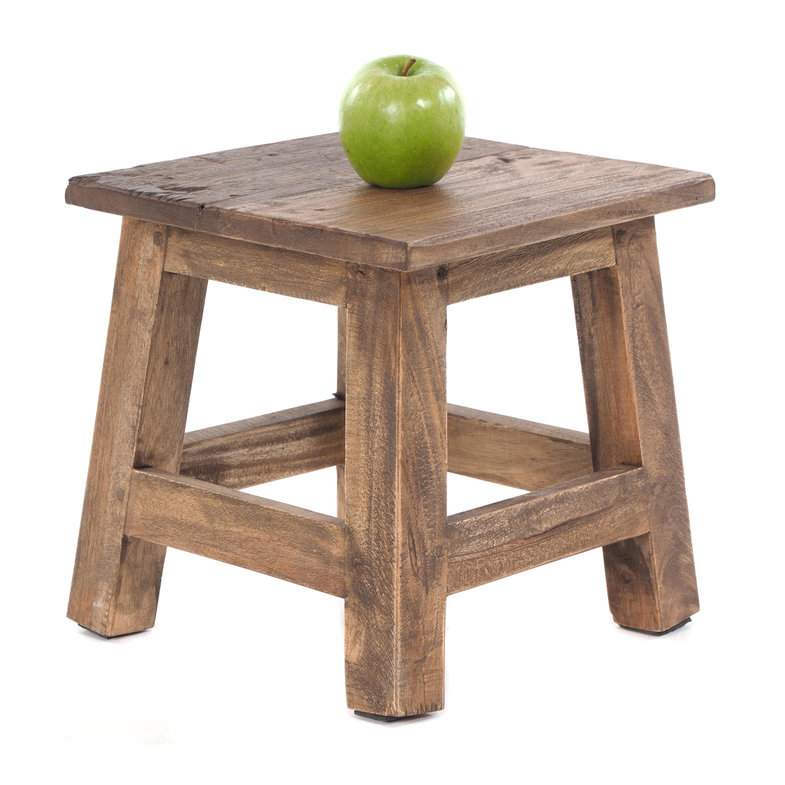 Design Delights Palo Tabouret de Pied Rustique en Acajou recyclé 27,5 x 26 x 26 cm