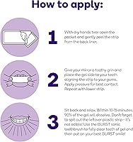 Vista 2 de BURST Tiras blanqueadoras dentales con aceite de coco calmante para sensibilidad, suaves con las encías, eliminación profunda de manchas, seguro