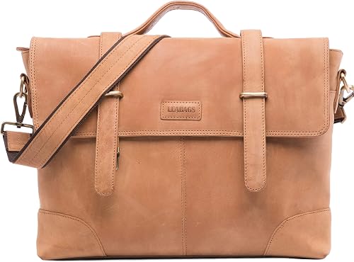LEABAGS Liverpool cartella vintage in vera pelle di bufalo -CrazyVinkat :  Amazon.it: Informatica