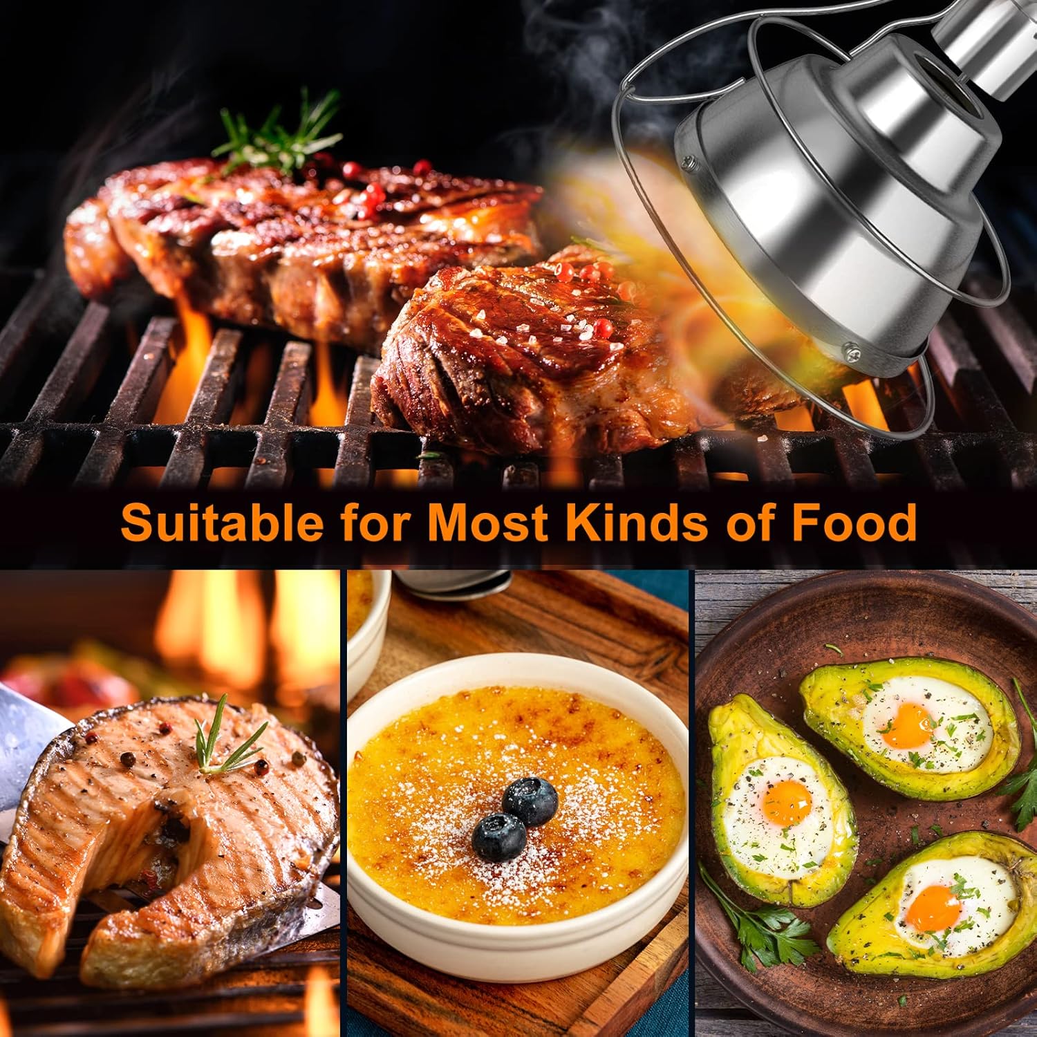 OGERY Cooking Torch Attachment, Pro Grade Chef Kitchen Food Culinary Propane Torch Flamethrower, Outdoor Searing Blow Torch Handheld Broiler for Sous Vide Grilling, Desserts(Torch Not Included)