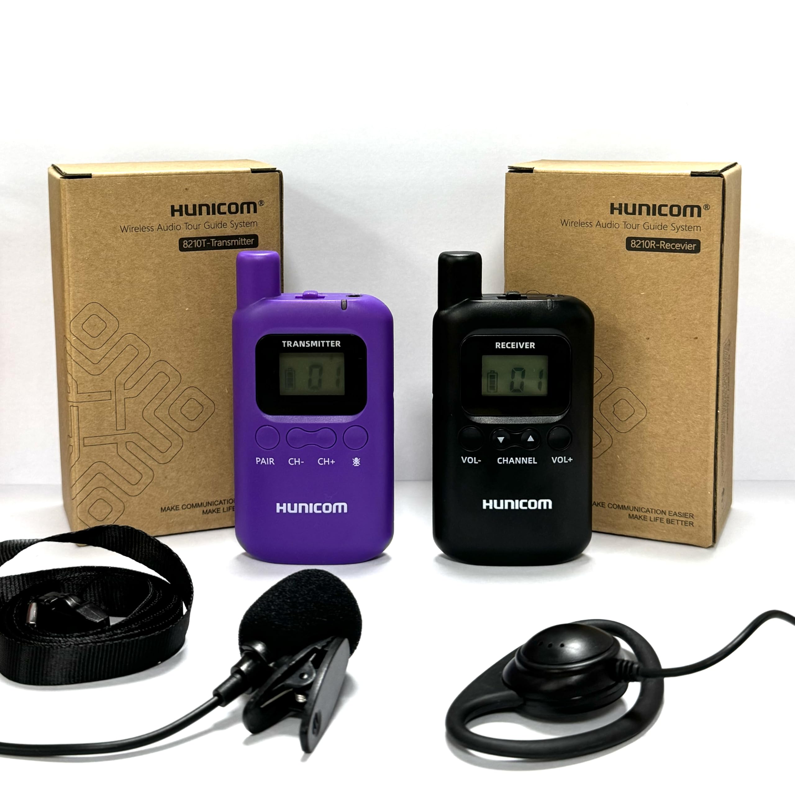 Sistema de guía de audio inalámbrico 8210T UHF de 800 MHz, audífono recargable para grupos de viaje, iglesia, exposición de conferencias, laboratorio escolar.