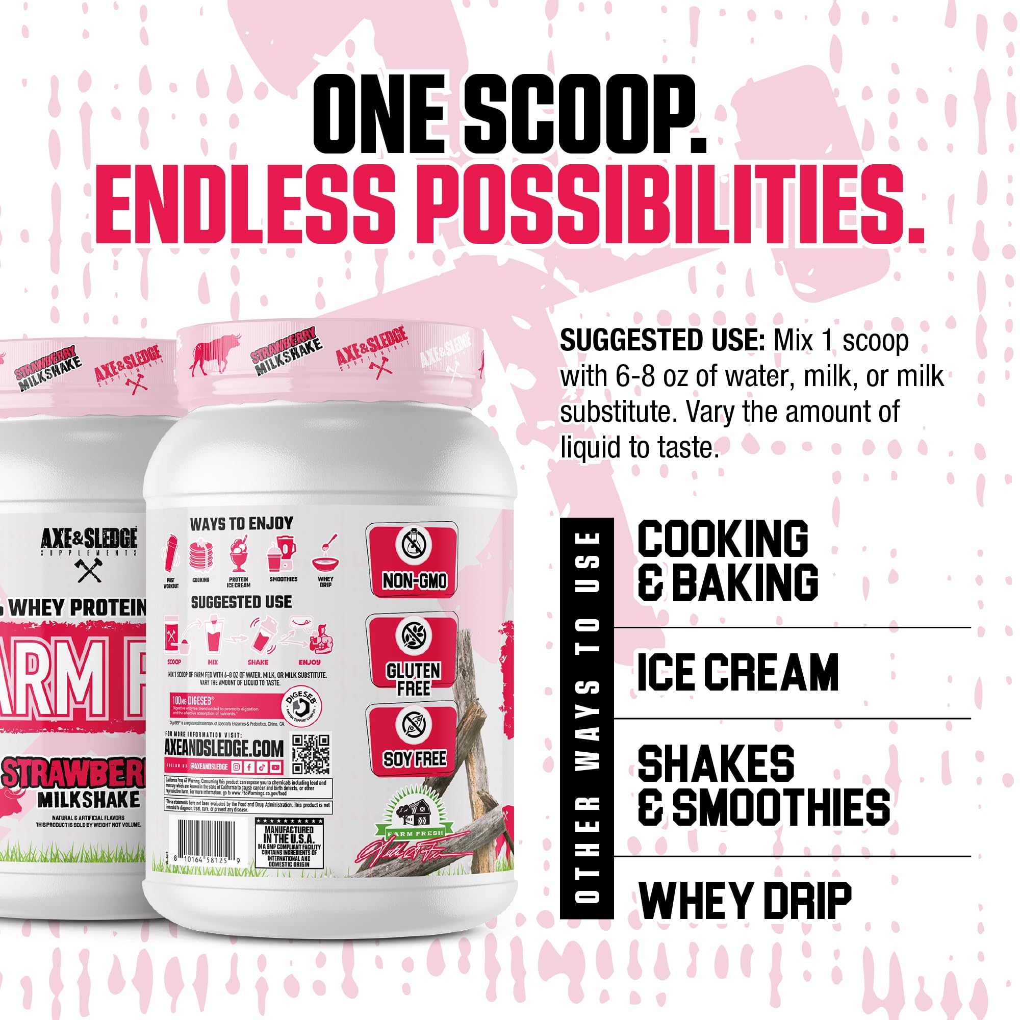 Axe & Sledge Farm Fed 100% Whey Protein Isolate | 25g Protein | Low Carb, Low Sugar, Gluten Free | Protein Powder for Men and Women | Keto | Made in the USA | 28 Servings, Vanilla Milkshake — Amazon image 22