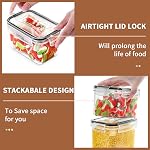 PRAKI Airtight Food Storage Container Set with Lids, 16 Pcs Plastic Dry Food Canisters for Kitchen Pantry Organizers and Storage, Ideal for Cereal, Flour & Sugar - Labels, Marker(Black)
