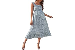 Elegant Maternity Smocked Sundress: A Graceful Embrace for Moms-to-Be