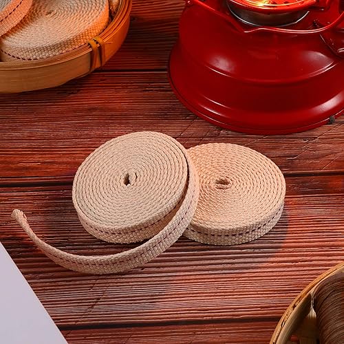 Miniatura 4 de 5 rollos de mechas de lámpara de aceite planas con puntada para lámparas de aceite y quemadores de velas, 30 pies (morado, 12 pulgada)