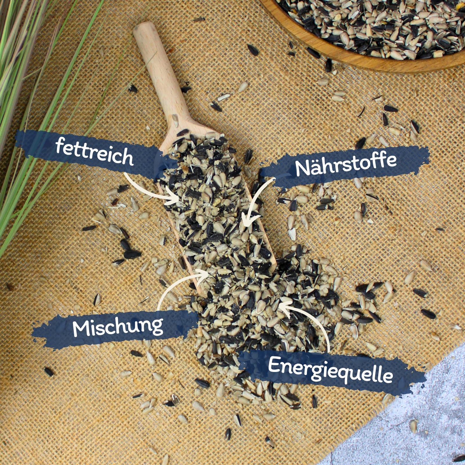 Lyra Pet® 25 kg Sonnenblumenkerne Mix - geschält & ungeschält - Vogelfutter