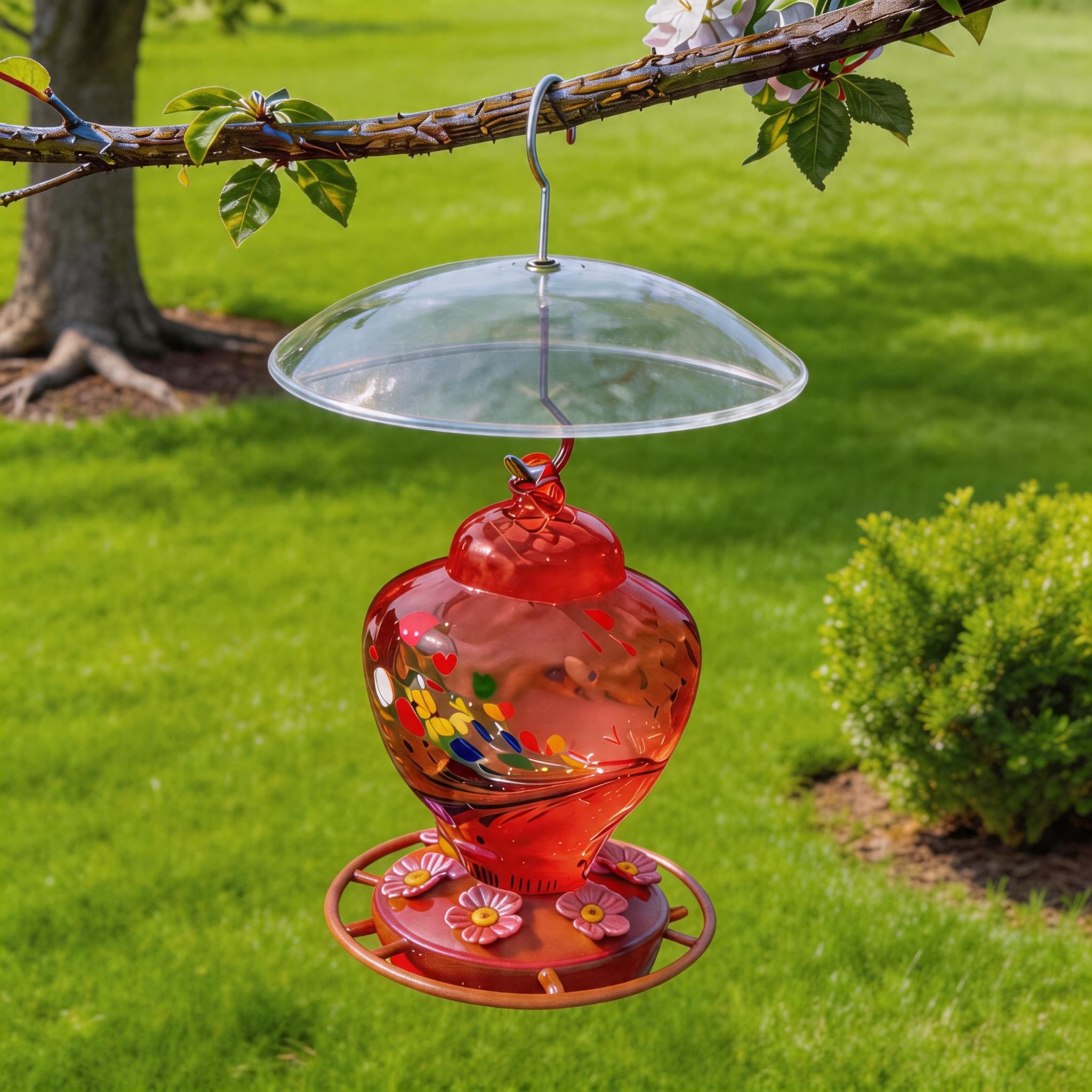 20 cm mini pokrowiec pogodowy do karmnika dla ptaków - przezroczysty 2 szt. x mała ochronna osłona kopułkowa przed deszczem/śniegiem/słońcem - średnica 20 cm