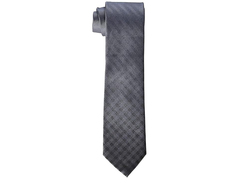 

Kenneth Cole Reaction Ombre Solid Check (Charcoal) Ties, Gray
