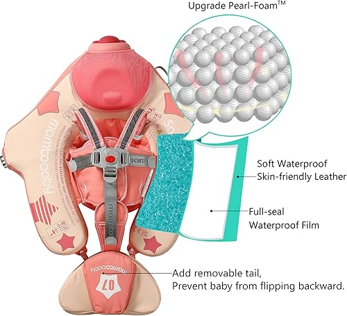 Miniatura 2 de Mambobaby Flotador con dosel Flotador para bebé No.7 Avión Añadir cola Flotador de natación Flotador de natación sólido sin aire Flotador de agua no