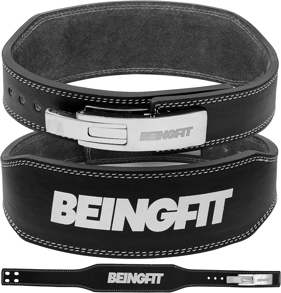 Amazon | Beingfit トレーニングベルト レバーアクションベルト レザー
