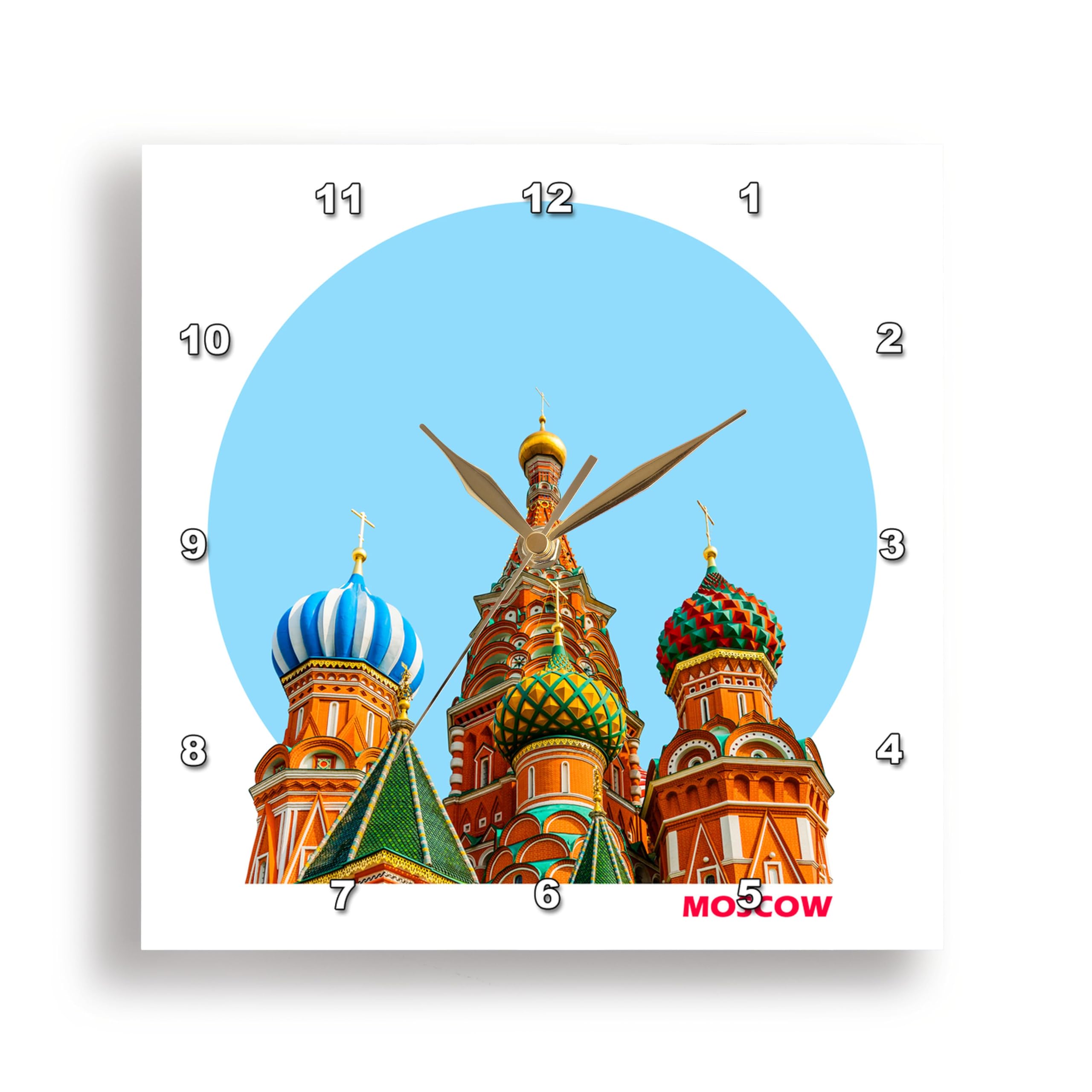 Horloge murale cathédrale de Moscou 3dRose pendule artistique originale 25 cm