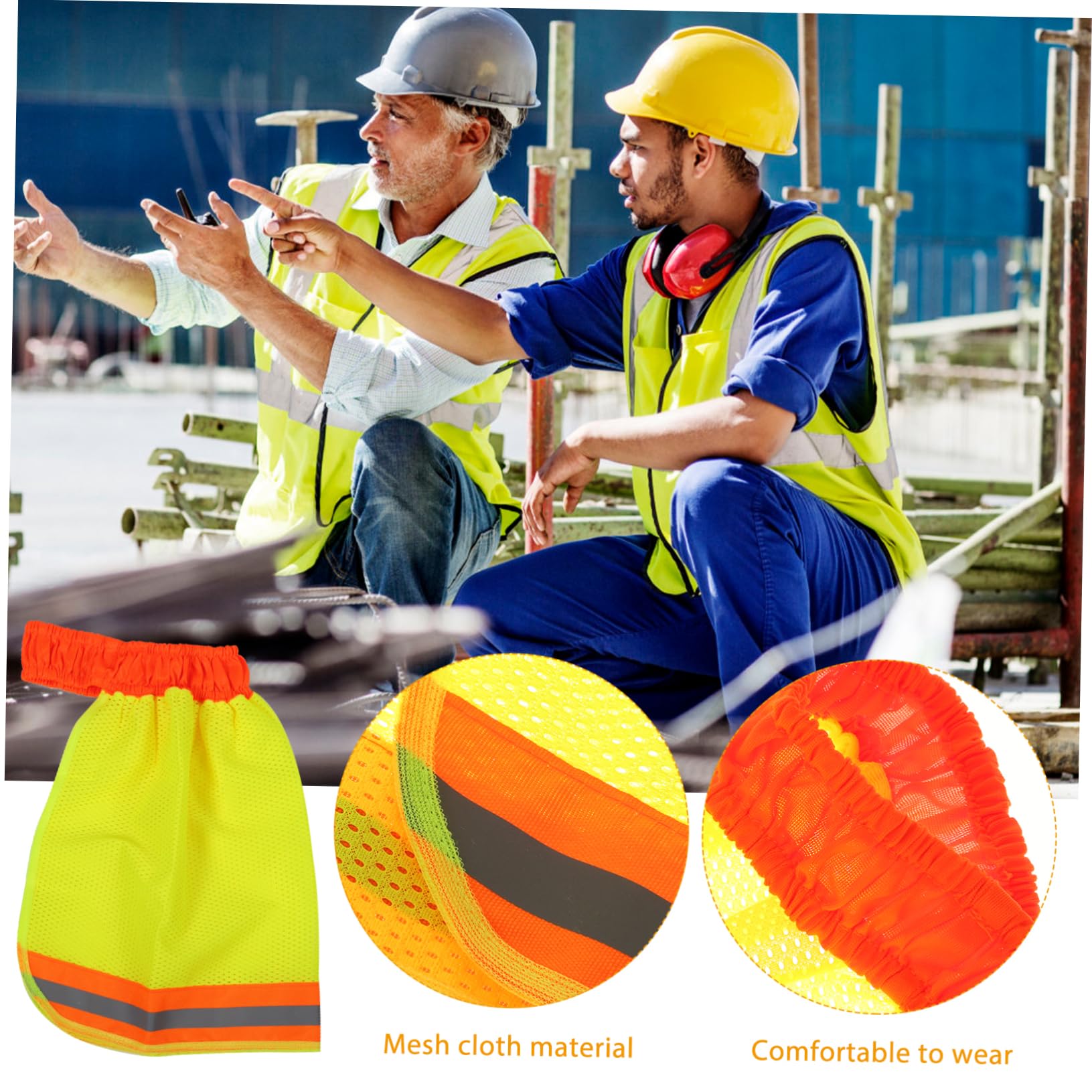 SHINEOFI Casco Di Sicurezza Riflettente Ombrelloni Cappello Di Protezione Solare Visibilità Cappello A Maglia Intera Cappello A Rete Da Sole Visiera Casco Da Sole Bordo Alto