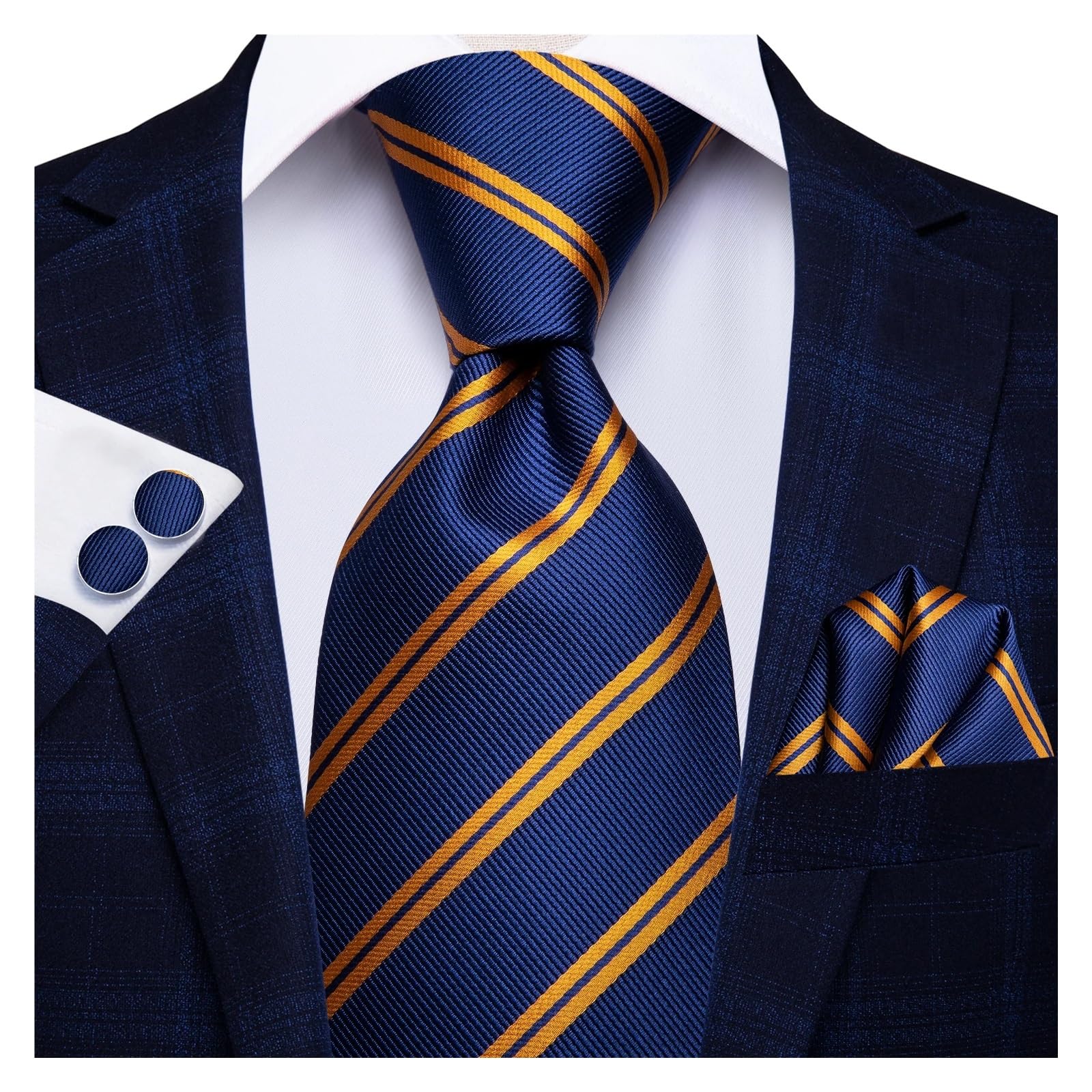 Jhsdhyd Men's 3136 Ties For Tie 8.5Cm Business Black Solid Silk Tie Neck Strip Ties For Formal Luxury Wedding Neckties Gravatas(3136)