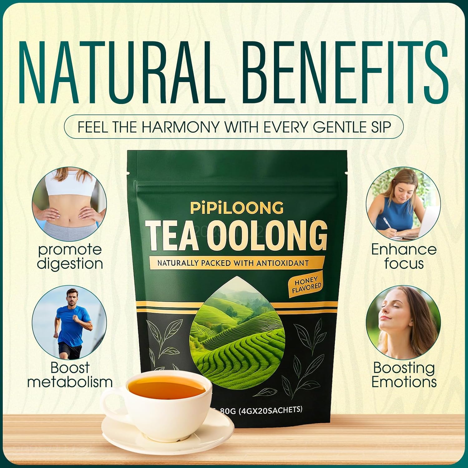 PiPiLOONG Oolong Tea – Organic Yunnan High-Mountain Whole-Leaf Oolong | Premium Loose Leaf Tea | Smooth, Floral & Aromatic | Hand-Picked High-Altitude Tea (1) - Image 6