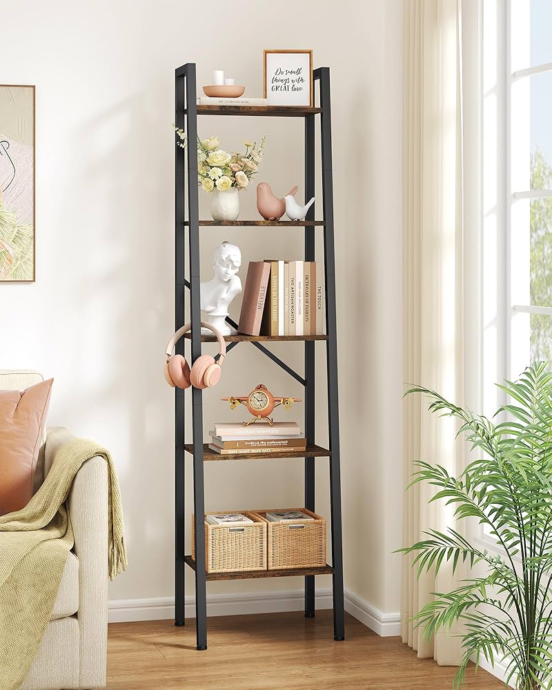 Amazon.com: Hoctieon Industrial Ladder Bookshelf
