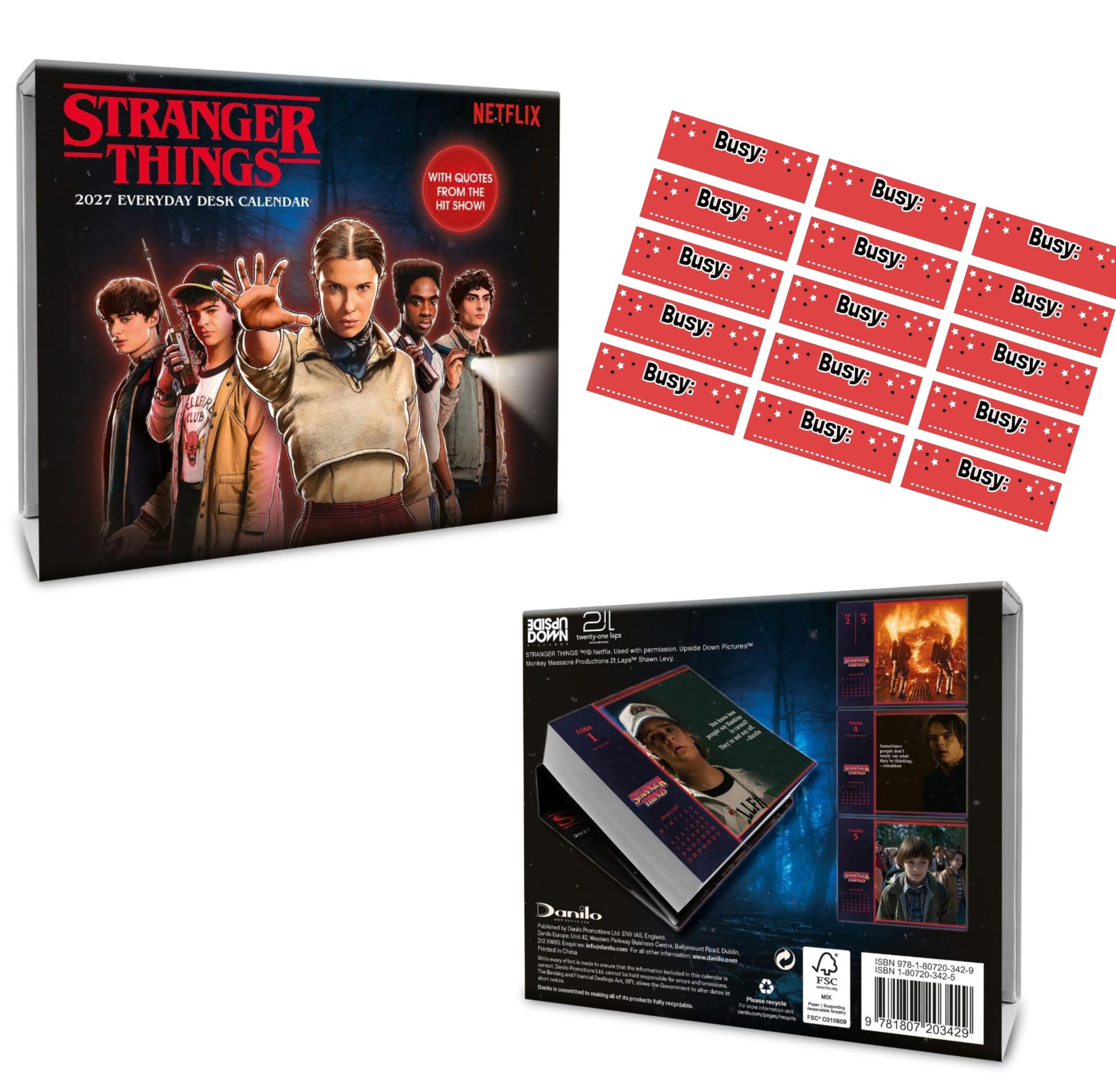 Stranger Things Calendar 2027 Everyday Desk Calendar