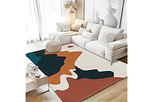 Abstract Mountainous Landscape 5x7 Boho Sun Area Rug