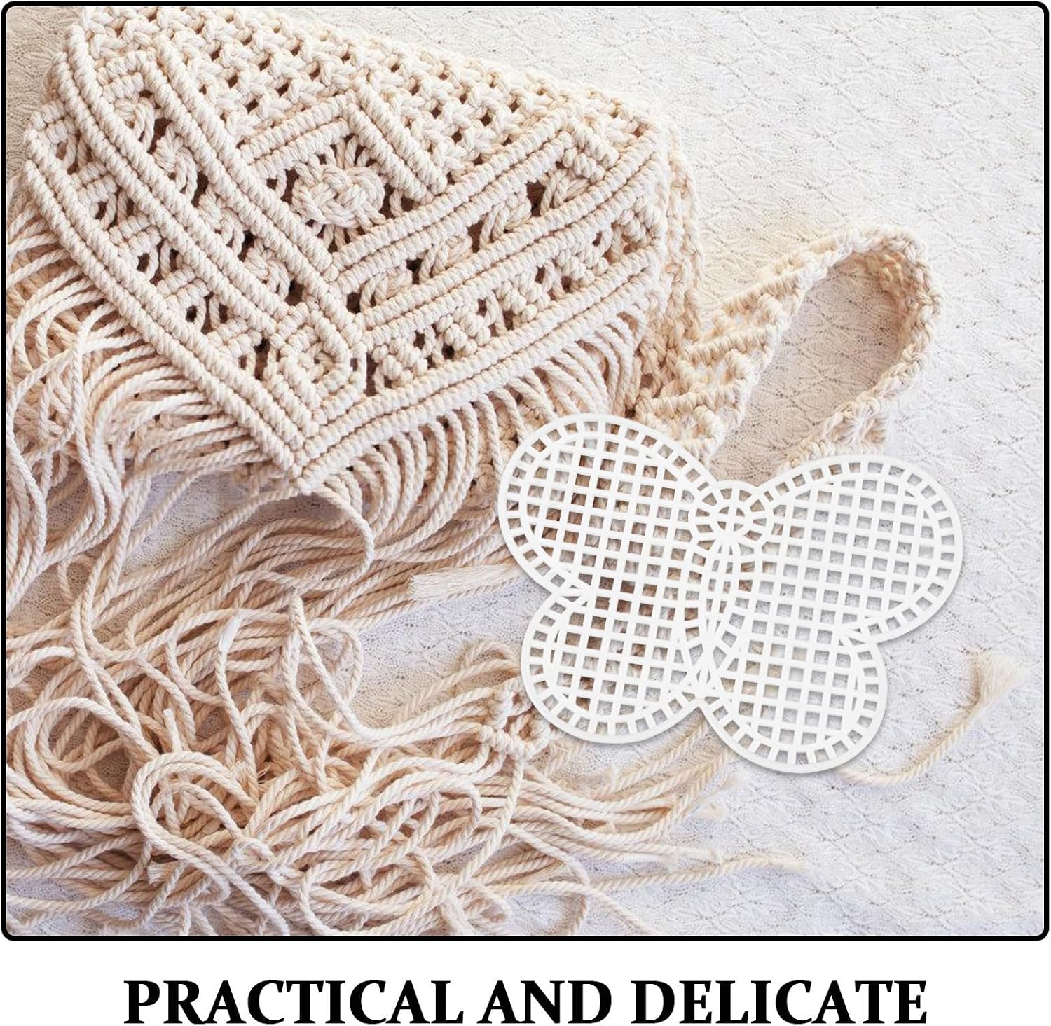FAVOMOTO 14pcs Butterfly-Shaped Plastic Canvas Sheet White with Stable Stitch Support and Well-Defined Grid Lines for Yarn Crafting and Needlework DIY Projects