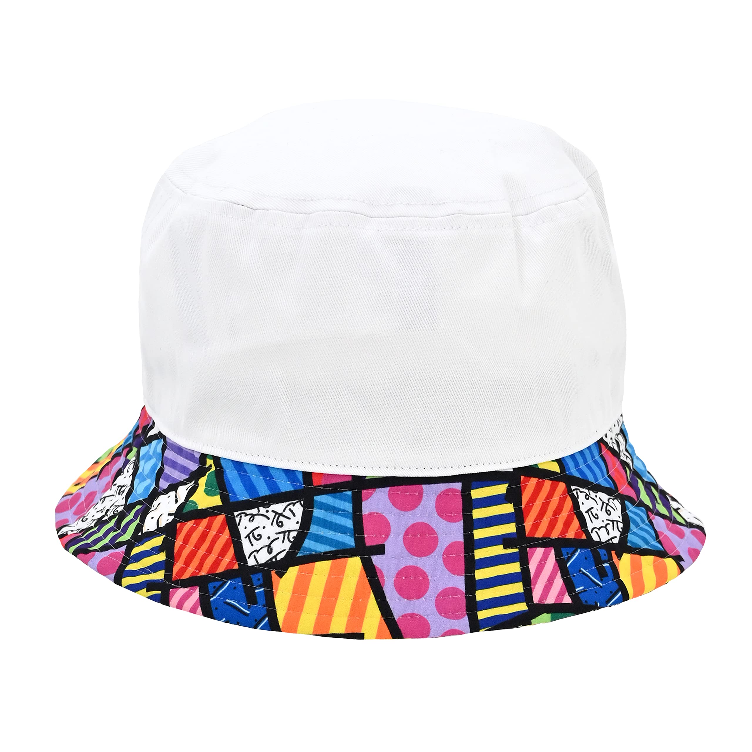 BRITTO Romero Unisex Bucket Hat, Colorful Landscape (White)