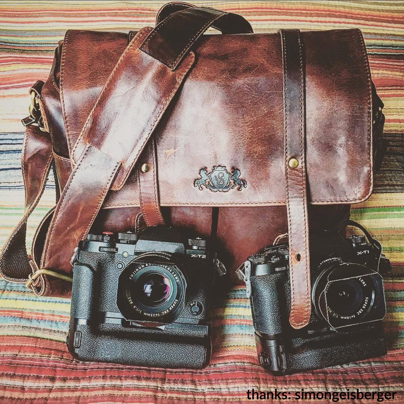 SID & VAIN Kameratasche echt Leder - SLR DSLR Umhängetasche Heathrow - Fototasche verstellbare Fächer mit Schultergurt - Ledertasche Herren und Damen braun handgefertigt