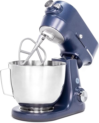 GE Tilt-Head Electric Stand Mixer | 7-Speed, 350-Watt Motor | Includes 5.3-Quart...