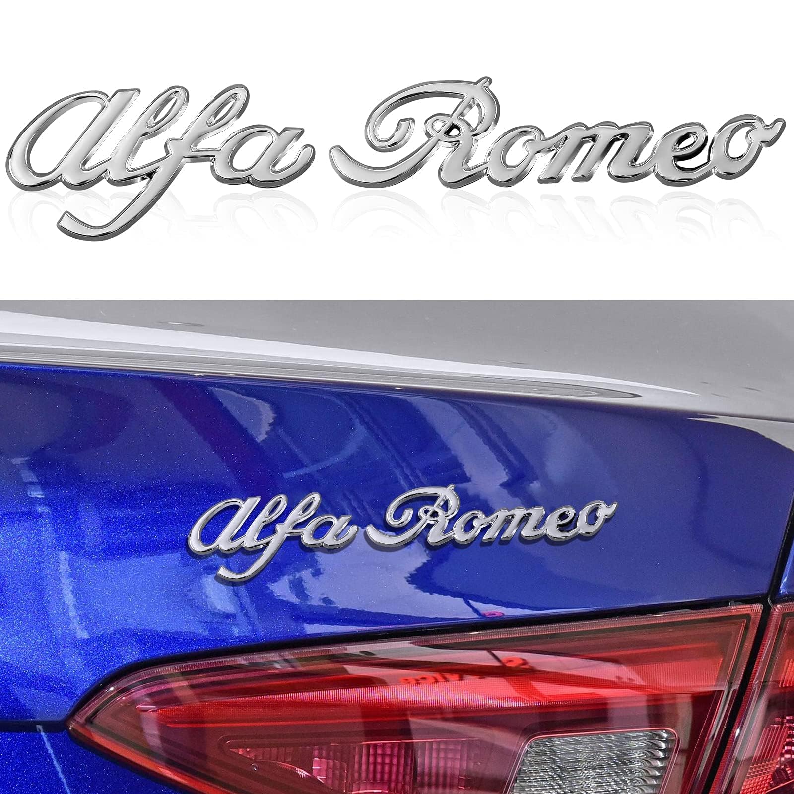 Autocollant Emblème Alfa Romeo Mito - Décor Voiture Bleu, Imperméable, Haute Qualité