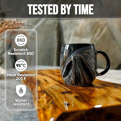 Miniatura 6 de CRAFT RESIN Kit de resina epoxi para mesa de 1 galón  Acabado ultra transparente, de alto brillo, resistente a los rayos UV y a los arañazos, sin