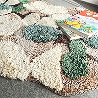 Vista 4 de LEVINIS Alfombras de baño de musgo, bonita alfombra decorativa de musgo para baño, alfombra suave de pelo largo, alfombra de área para dormitorio