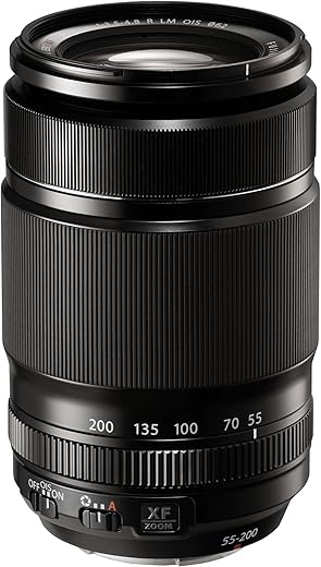 Fujifilm Fujinon XF 55-200mm F3.5-4.8 R LM OIS Zoom Lens – Black (Linear Motor, Optical Image Stabilization)