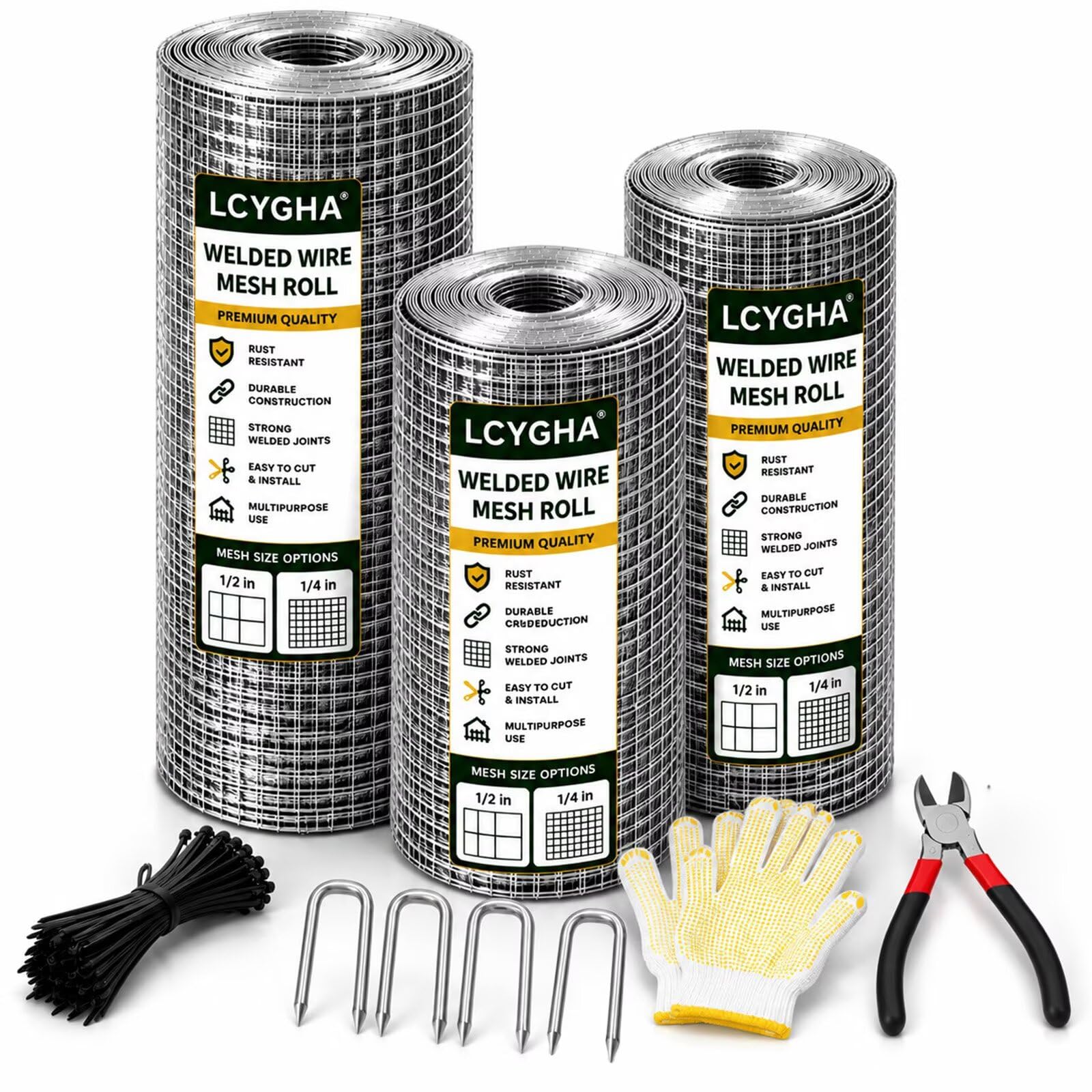 Rollo de malla de alambre soldado galvanizado for cercas de jardines y uso agrícola(1/2 inch,30 in x 44 ft)