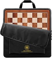 Vista 18 de A&A Tablero de Ajedrez Profesional de Madera de Torneo de 21.25"/Madera de Ébano e Incrustaciones de Arce / Cuadrados de 2.25" con Notación