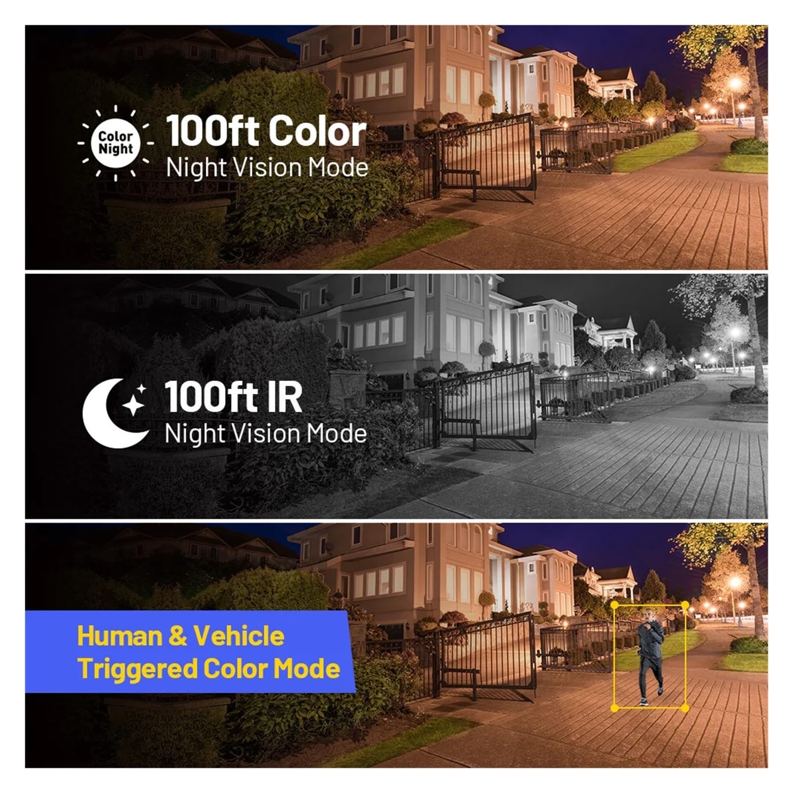 Caméra de sécurité extérieure PoE 12MP