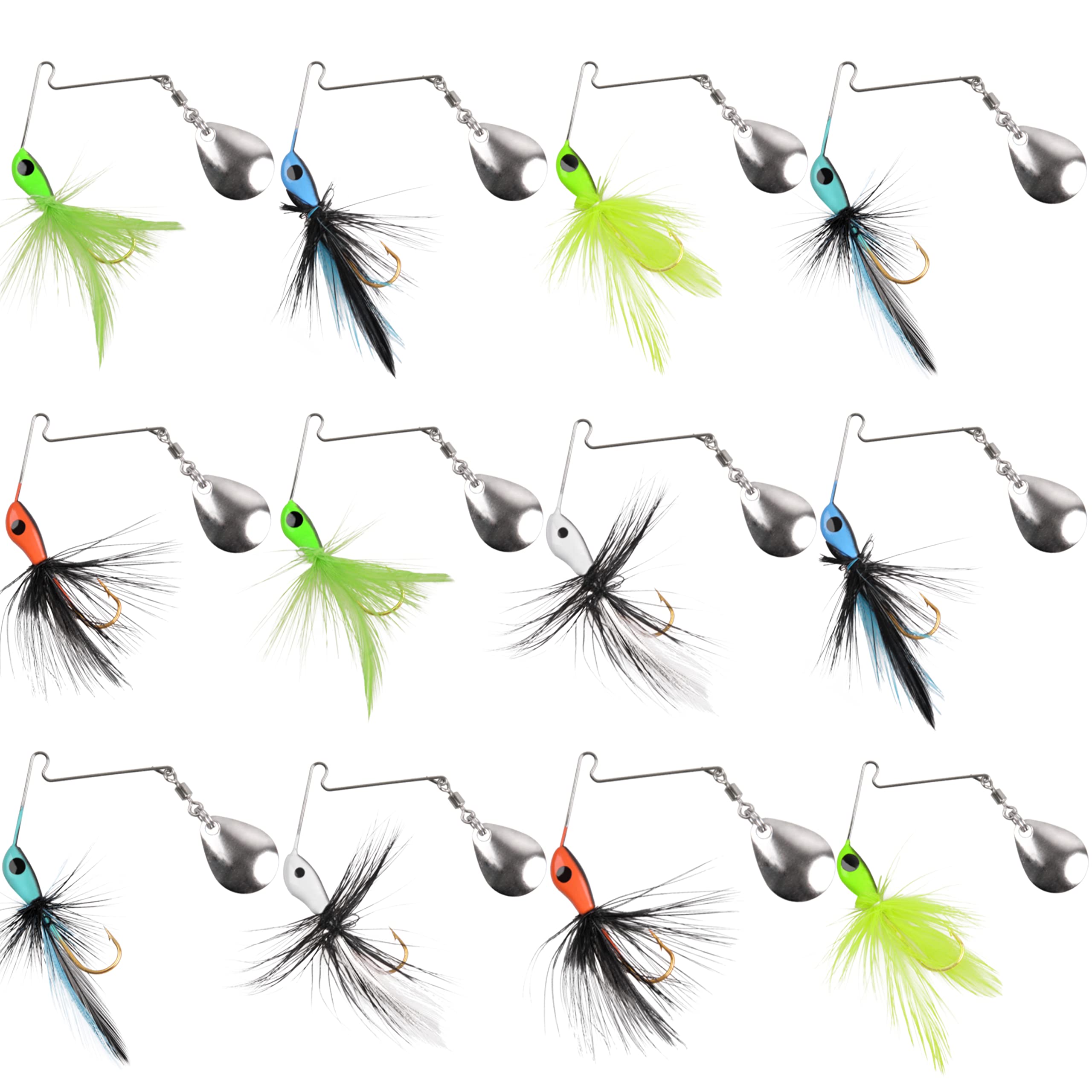 AGOOL Mini Rooster Tail Spinner Baits