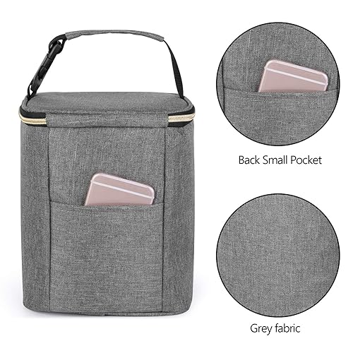 Miniatura 6 de Teamoy Bolsa enfriadora de leche materna con bolsa de hielo, bolsa para biberones para hasta 4 botellas grandes de 9 onzas y paquete de hielo,